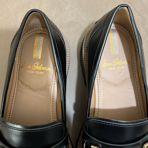 SAM EDELMAN LAURS BLACK LOAFERS - Picture 11 of 11
